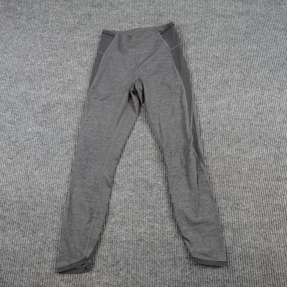 Lululemon Leggings Womens 6 Gray Knit Ankle High Waist Yoga Running Athletic